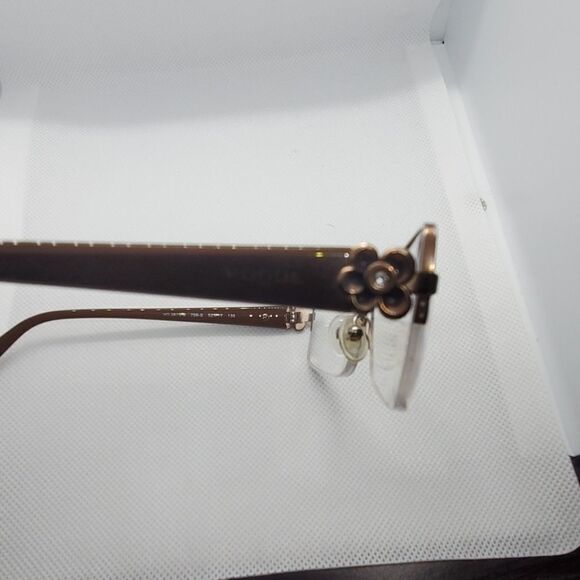 Vogue Brown Flower Prescription Glasses Frames - Picture 4 of 8